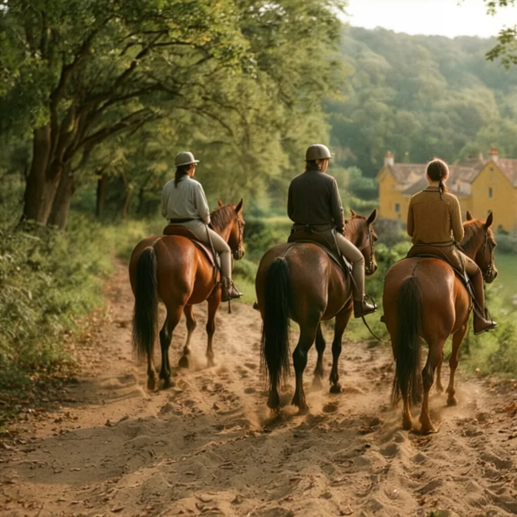 Balade à cheval en Dordogne, autour de Saint-Rémy